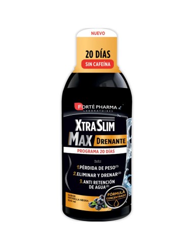 XtraSlim Max Drenante Sabor Grosella Negra 500 ml