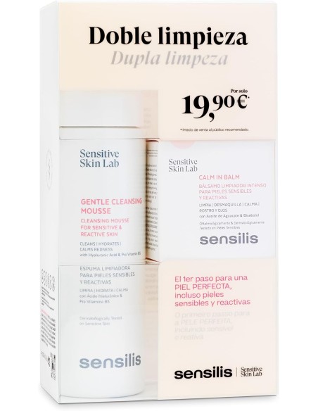 SENSILIS Pack Doble Limpieza Gentle Cleansing Mousse 200 ml + Calm in Balm 25 ml