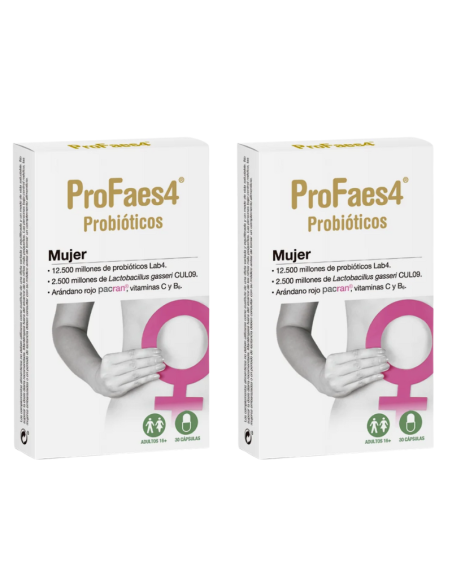 ProFaes4 Probióticos Pack Mujer 2x30 Cápsulas
