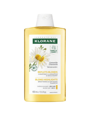 KLORANE Reflejos Rubios Champú Iluminador y Suavizante a la Camomila 400 ml