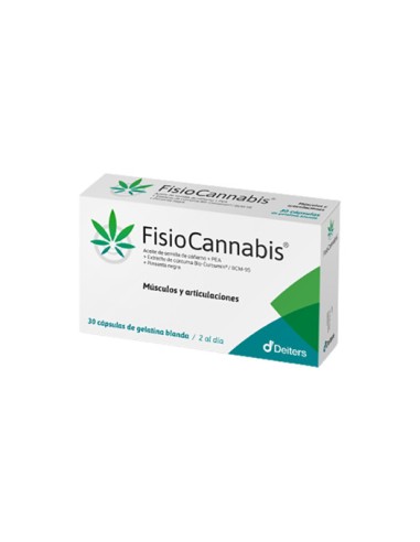 FisioCannabis 30 Cápsulas de Gelatina Blanda