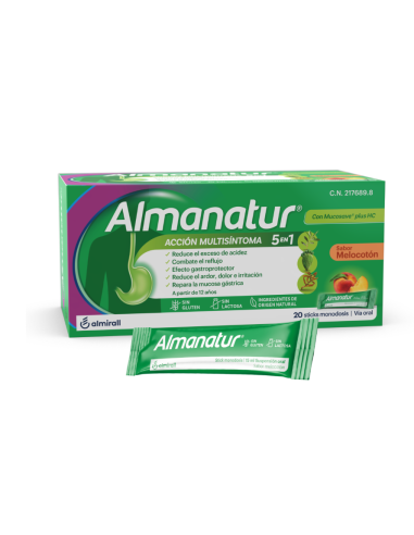 Almanatur Suspensión Oral 20 Sticks 15ml Sabor Melocotón