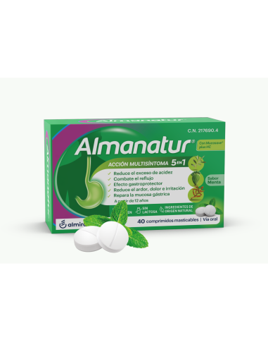 Almanatur 40 Comprimidos Masticables Sabor Menta