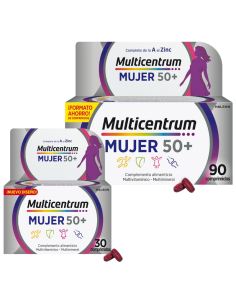 Multicentrum Mujer 50+, 90+30 Comprimidos