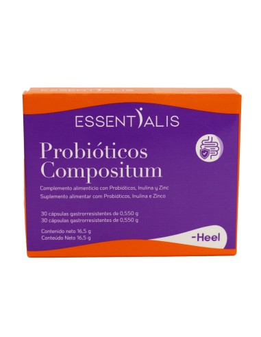 ESSENTIALIS Probióticos Compositum 30 Cápsulas Gastrorresistentes