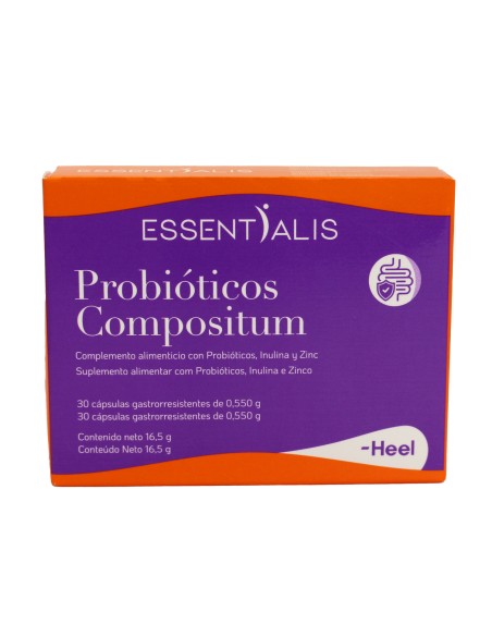 ESSENTIALIS Probióticos Compositum 30 Cápsulas Gastrorresistentes