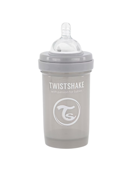 Twistshake Biberón Anti Cólicos Pastel Gris 180 ml