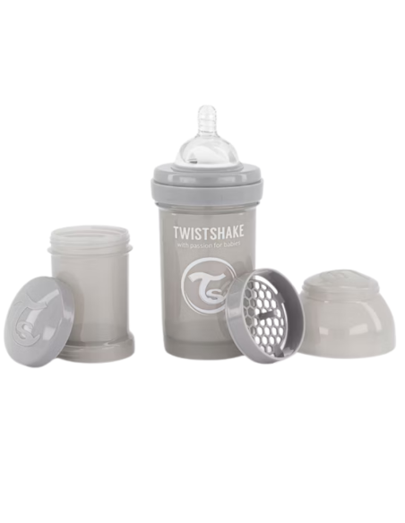 Twistshake Biberón Anti Cólicos Pastel Gris 180 ml