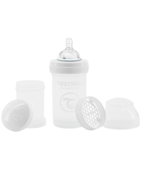 Twistshake Biberón Anti Cólicos Blanco 180 ml
