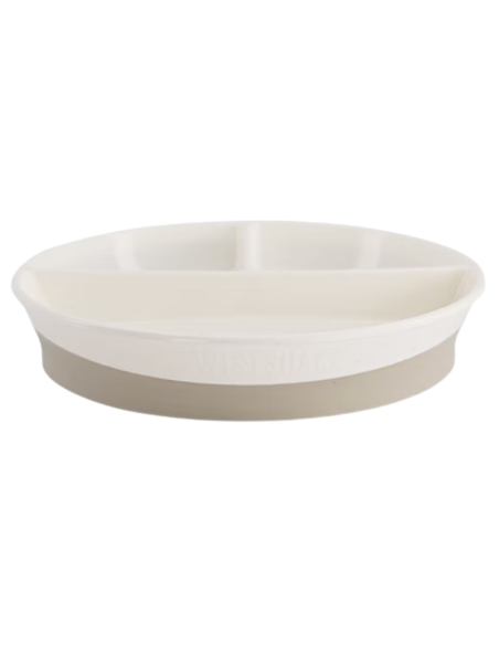 Twistshake Plato con Compartimentos Stackable Blanco +6 Meses