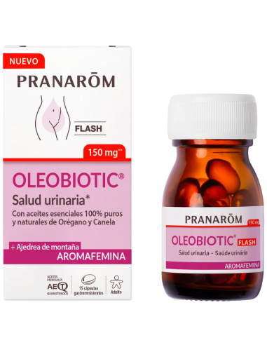 PRANAROM Aromafemina Oleobiotic Salud Urinaria Flash 15 Cápsulas