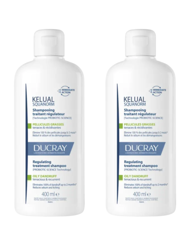 DUCRAY Duplo Kelual Squanorm Champú Caspa Grasa 2x400 ml