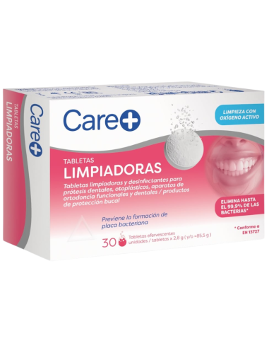 Care+ Tabletas Limpiadoras 30 Unidades