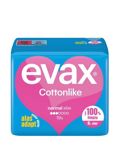 EVAX Cottonlike Normal con Alas 19 Compresas