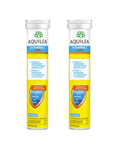 AQUILEA Vitamina C + Zinc 28 Comprimidos Efervescentes