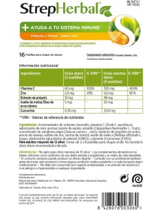 StrepHerbal Propolis Melisa Sabor Miel 16 Pastillas 2