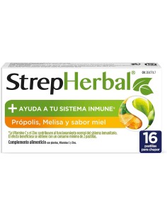 StrepHerbal Propolis Melisa Sabor Miel 16 Pastillas