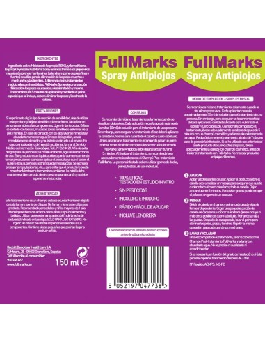 FullMarks Spray Antipiojos y Liendres 150 ml