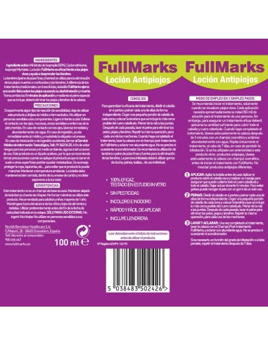 FullMarks Loción Antipiojos y Liendres 100 ml