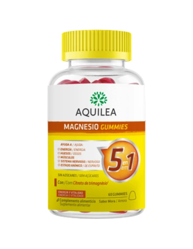 AQUILEA Magnesio Sabor Mora 60 Gummies
