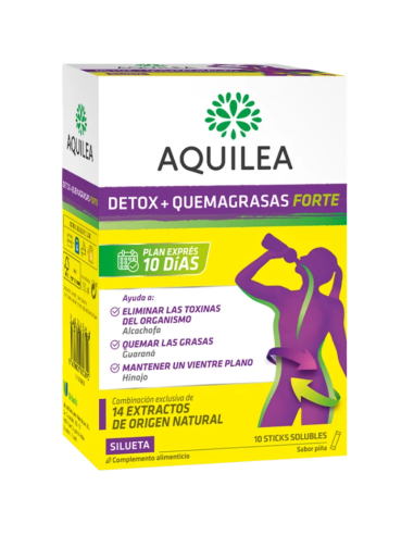 AQUILEA Detox + Quemagrasas Forte 10 Sticks