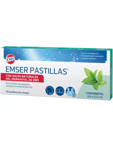 EMSER 30 Pastillas Sabor Mentol
