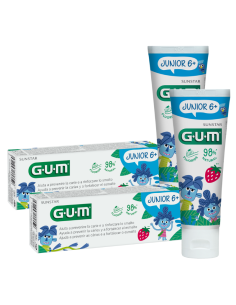 GUM Duplo Junior 6+ Pasta Dental Sabor Fresa 2x50 ml