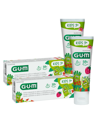 GUM Duplo Kids 3+ Pasta Dental Sabor Fresa 2x50 ml