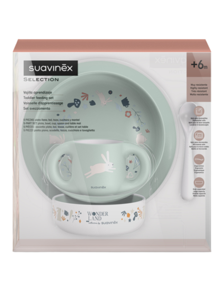 SUAVINEX Vajilla Aprendizaje 5 Piezas Muy Resistente +6 Meses