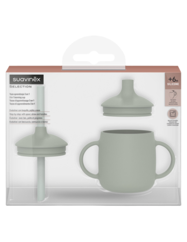 SUAVINEX Taza Aprendizaje 3 en 1 Silicona +6 Meses