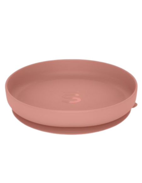 SUAVINEX Vajilla de Silicona Rosa 4 Piezas +4 Meses