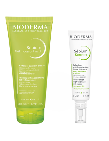 BIODERMA Pack Sébium Gel Moussant Actif + Kerato+