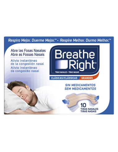 Breathe Right Tiras Nasales Clásicas Grandes 10...