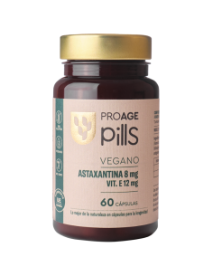 PROAGE Pills Astaxantina 8mg + Vitamina E 12mg 60 Cápsulas
