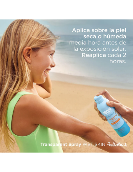 ISDIN Fotoprotección Transparente Spray Wet Skin Pediatrics SPF50 250 ml