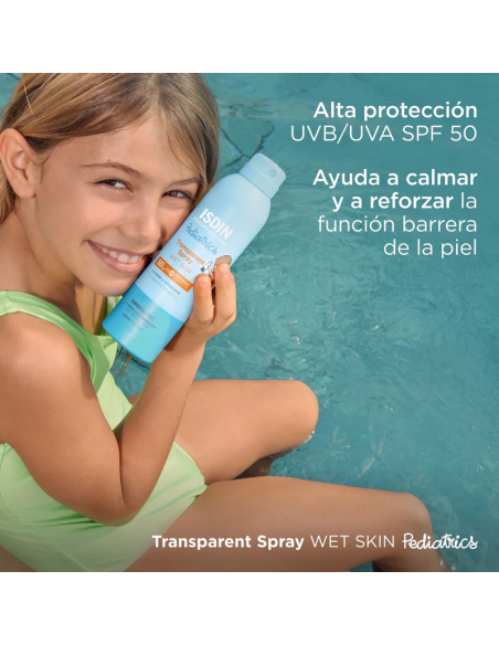 ISDIN Fotoprotección Transparente Spray Wet Skin Pediatrics SPF50 250 ml