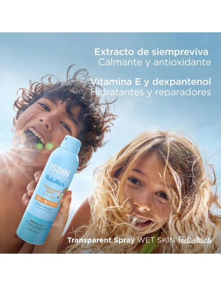 ISDIN Fotoprotección Transparente Spray Wet Skin Pediatrics SPF50 250 ml