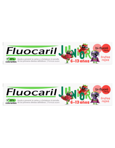 Fluocaril Duplo Junior Dentífrico Frutos Rojos...