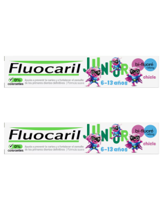 Fluocaril Duplo Junior Dentífrico Chicle 6 a 13 Años 2x75 ml