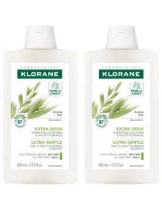 KLORANE Duplo Extra-Suave Champú a la Avena 2x400 ml