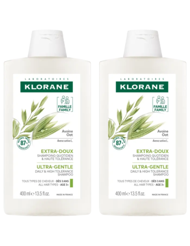 KLORANE Duplo Extra-Suave Champú a la Avena...