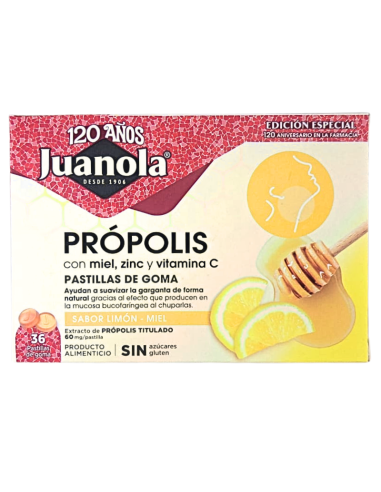 JUANOLA Própolis Sabor Limón-Miel 36 Pastillas...