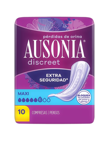 AUSONIA Discreet Extra Seguridad Maxi 10 Compresas