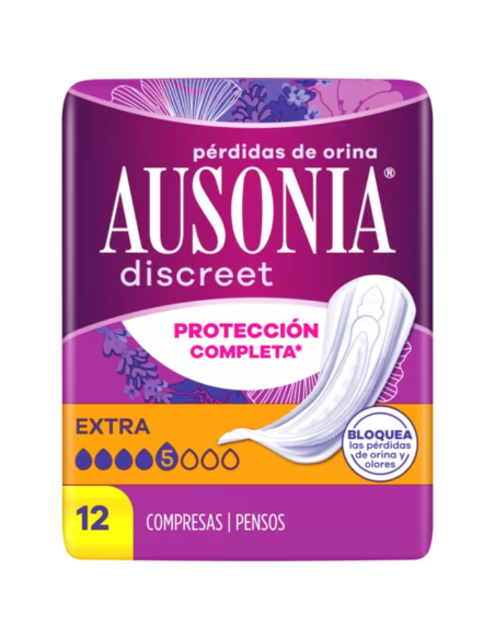 AUSONIA Discreet Protección Completa Extra 12 Compresas