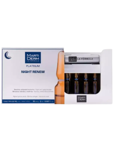 MARTIDERM Platinum Night Renew 30 Ampollas