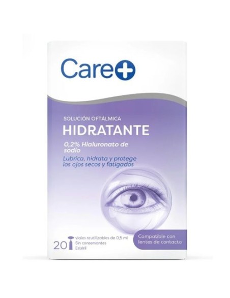 CARE+ Solución Oftámica Hidratante 0,2% Hialuronato de Sodio 20 Viales