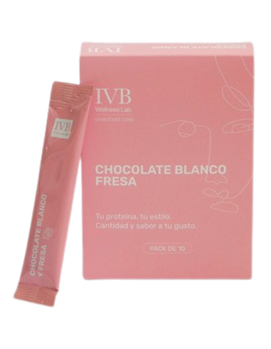 IVB Chocolate Blanco Fresa 10 Sticks de 5g