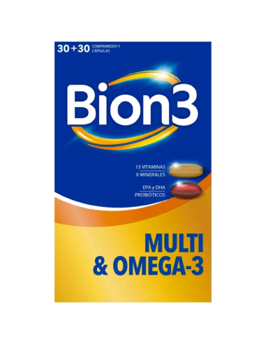 Bion3 Multi & Omega-3 30+30 Comprimidos y Cápsulas