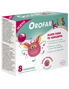 OROFAR Kids Piruleta Sabor Frambuesa 8 Unidades