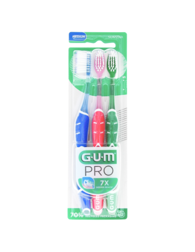 GUM Triplo Pro Cepillo Dental Medium 528